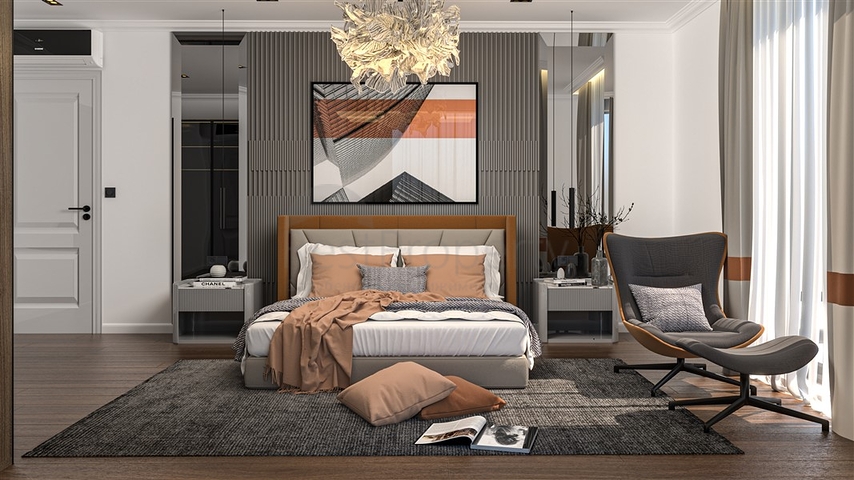 Ein Premium-Komplex von Apartments und Villen im Stadtteil Kargicak 