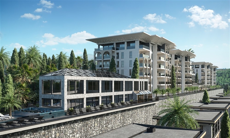 Ein Premium-Komplex von Apartments und Villen im Stadtteil Kargicak 