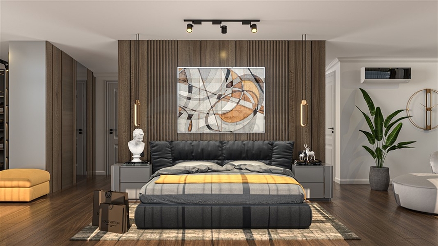 Ein Premium-Komplex von Apartments und Villen im Stadtteil Kargicak 