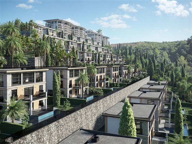 Ein Premium-Komplex von Apartments und Villen im Stadtteil Kargicak 
