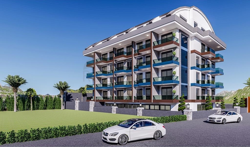 1+1 in einem im Bau befindlichen Komplex im Bezirk Mahmutlar