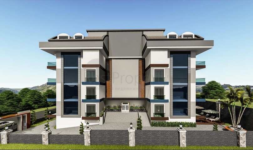 1+1 in einem im Bau befindlichen Komplex im Bezirk Mahmutlar