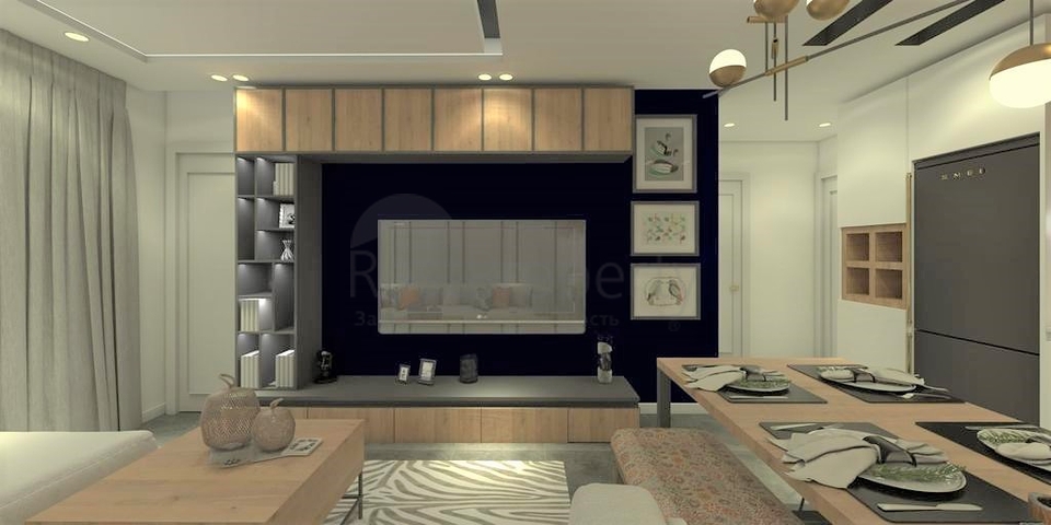 1+1 in einem im Bau befindlichen Komplex im Bezirk Mahmutlar