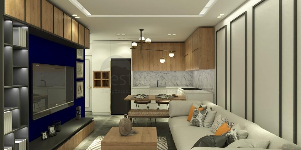 1+1 in einem im Bau befindlichen Komplex im Bezirk Mahmutlar