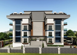 1+1 in einem im Bau befindlichen Komplex im Bezirk Mahmutlar