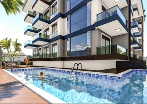 1+1 in einem im Bau befindlichen Komplex im Bezirk Mahmutlar