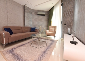 Möblierte Wohnung 20 m vom Meer mit 1+1 Grundriss im Stadtteil Oba entfernt