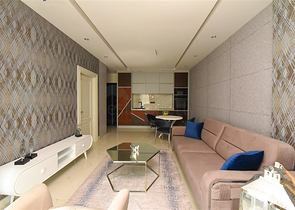 Möblierte Wohnung 20 m vom Meer mit 1+1 Grundriss im Stadtteil Oba entfernt