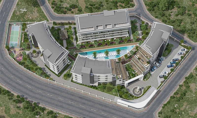 Wohnkomplex mit Infrastruktur im Bezirk Oba