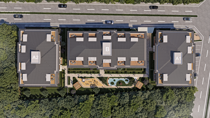 Investitionsprojekt in der Bauphase im Stadtteil Beylikdüzü 