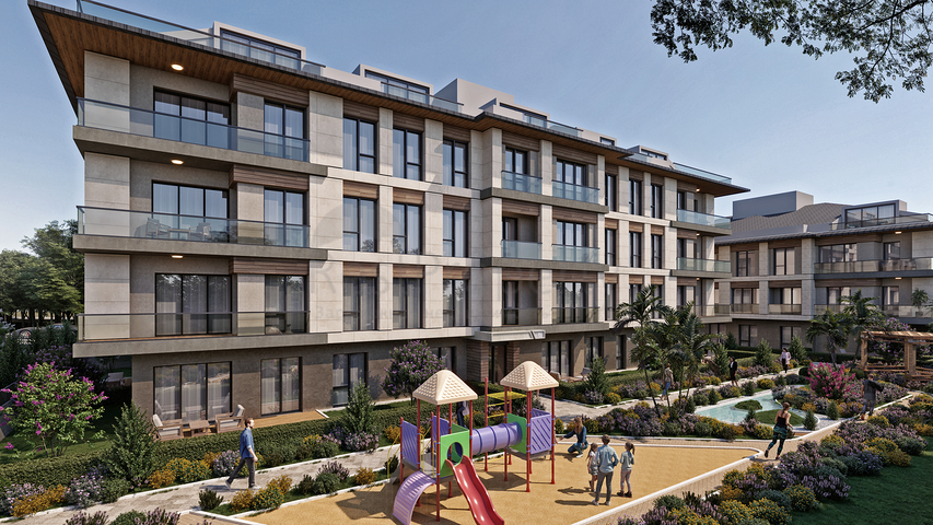 Investitionsprojekt in der Bauphase im Stadtteil Beylikdüzü 