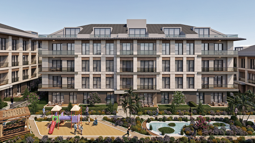 Investitionsprojekt in der Bauphase im Stadtteil Beylikdüzü 