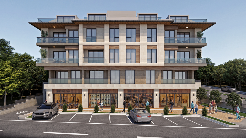 Investitionsprojekt in der Bauphase im Stadtteil Beylikdüzü 