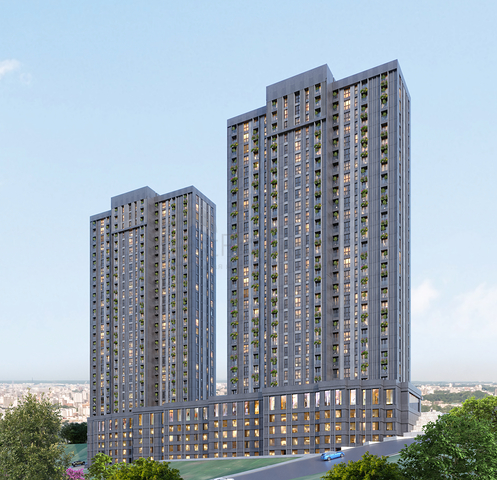 Moderne Wohnanlage im Bau im neuen Geschäftsviertel von Kadiköy Moderne Wohnanlage im Bau im neuen Geschäftsviertel von Kadiköy