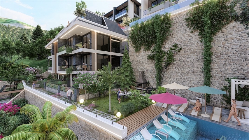 Wohnkomplex mit atemberaubenden Aussichten in der Gegend von Bektas