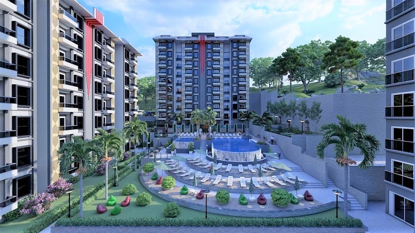 2+1 Wohnung in einem im Bau befindlichen Komplex im Stadtteil Okurcalar