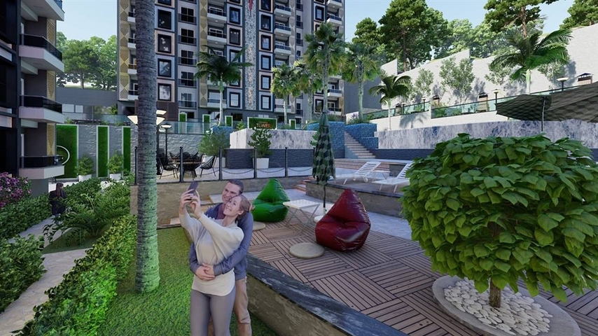 2+1 Wohnung in einem im Bau befindlichen Komplex im Stadtteil Okurcalar