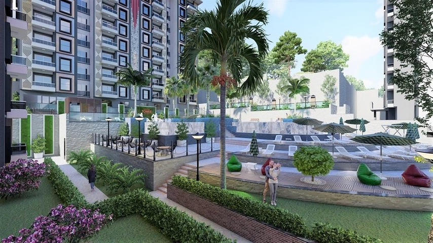 2+1 Wohnung in einem im Bau befindlichen Komplex im Stadtteil Okurcalar