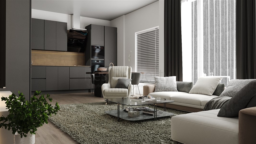 2+1 Wohnung in einem im Bau befindlichen Komplex im Stadtteil Okurcalar