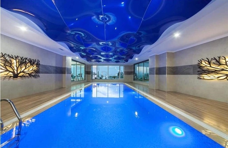 1+1 möblierte Wohnung mit wunderschönem Meerblick im Stadtteil Kargicak