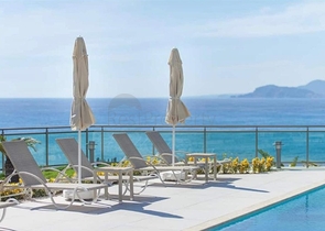 1+1 möblierte Wohnung mit wunderschönem Meerblick im Stadtteil Kargicak