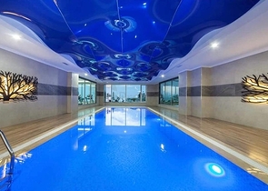 1+1 möblierte Wohnung mit wunderschönem Meerblick im Stadtteil Kargicak