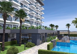 1+1 Wohnung in einem neu gebauten modernen Komplex in Mahmutlar