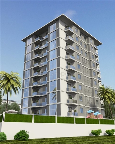 Geräumige 1+1-Wohnung in einem im Bau befindlichen Haus im Stadtteil Mahmutlar