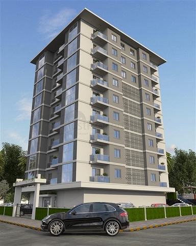 Geräumige 1+1-Wohnung in einem im Bau befindlichen Haus im Stadtteil Mahmutlar