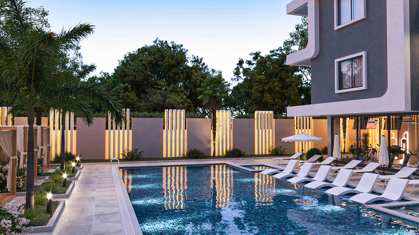 1+1 Wohnung in einem Komplex in einem Primiumkomplex der Klasse im Stadtteil Mahmutlar