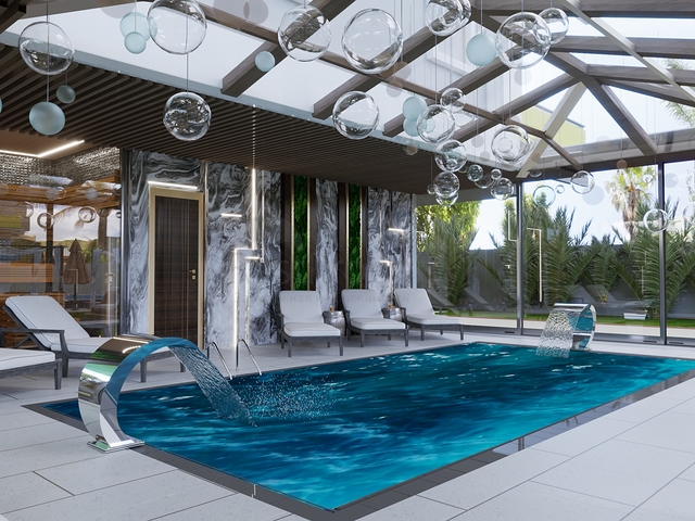 1+1 Wohnung in einem Komplex in einem Primiumkomplex der Klasse im Stadtteil Mahmutlar