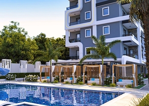 1+1 Wohnung in einem Komplex in einem Primiumkomplex der Klasse im Stadtteil Mahmutlar