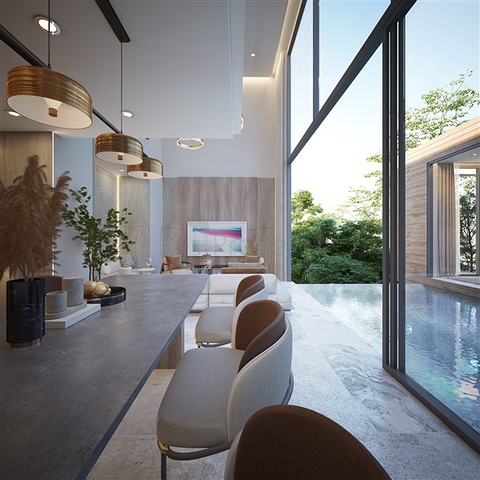 Eine tropische Oase des Komforts und der Ruhe am Hang in Layan