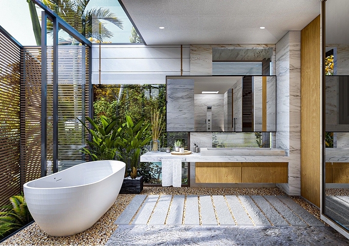 Villen in der Bauphase in der Nähe von Bang Tao