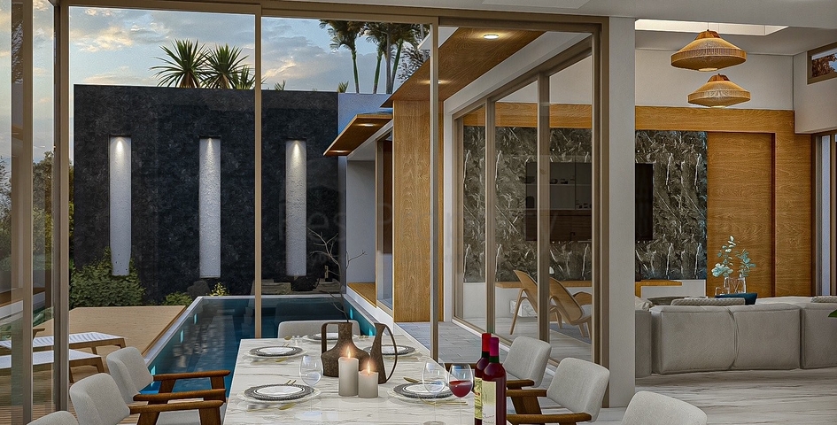 Villen in der Bauphase in der Nähe von Bang Tao