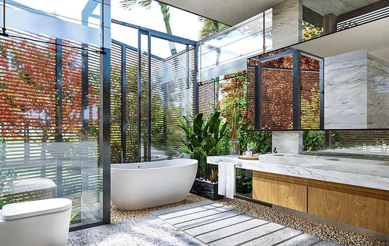 Villen in der Bauphase in der Nähe von Bang Tao