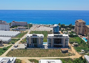 1+1 möblierte Wohnung in einem neuen Komplex im Stadtteil Kargicak