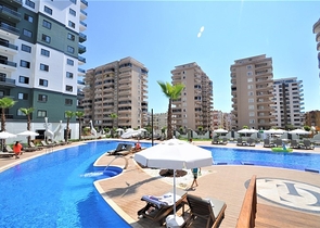 Gemütliche 1+1 Wohnung in einer beliebten Wohnanlage im Stadtteil Mahmutlar