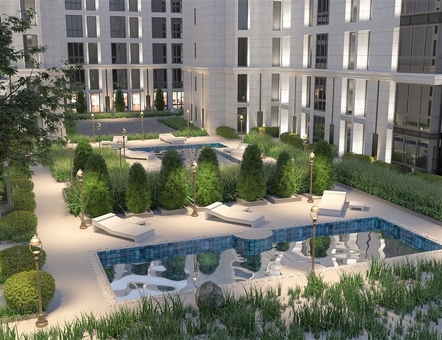 Moderner Komplex in der Nähe des Strandes von Nyharn