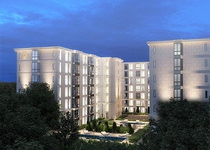 Moderner Komplex in der Nähe des Strandes von Nyharn