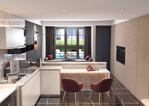 Moderner Komplex in der Nähe des Strandes von Nyharn