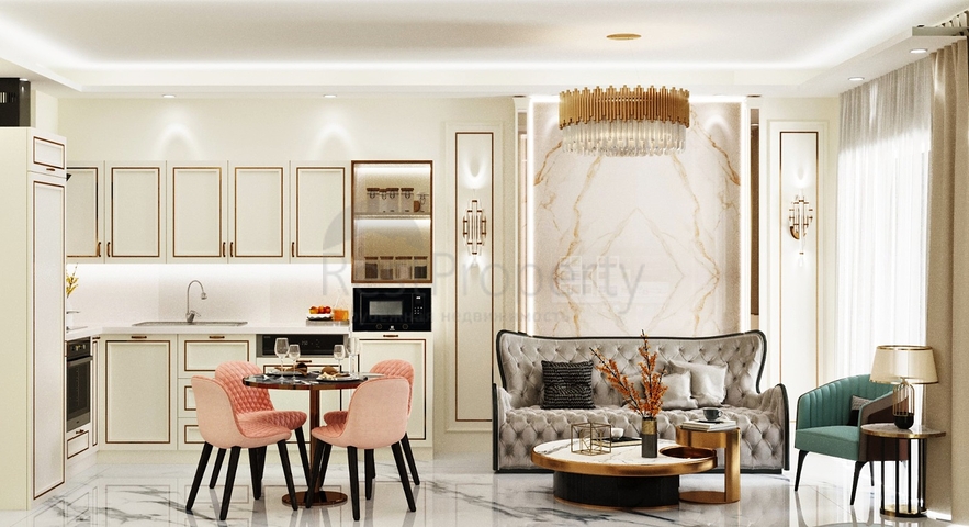 Wohnung 1+1 in der Gegend von Cleopatra unter einer Aufenthaltserlaubnis