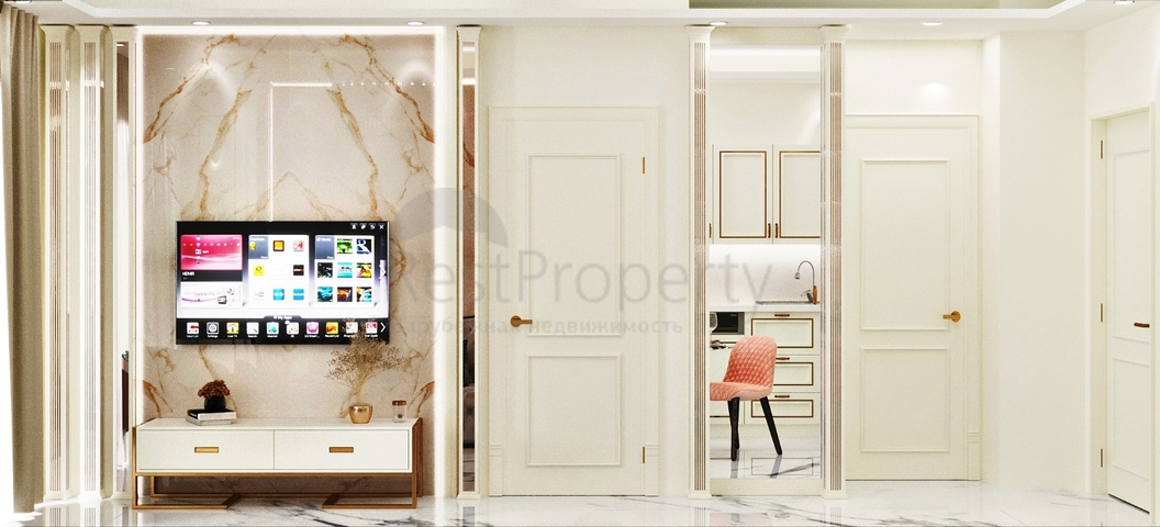 Wohnung 1+1 in der Gegend von Cleopatra unter einer Aufenthaltserlaubnis