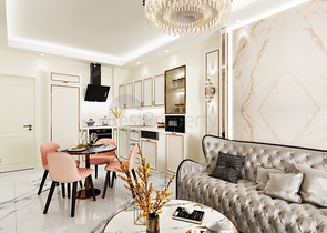 Wohnung 1+1 in der Gegend von Cleopatra unter einer Aufenthaltserlaubnis