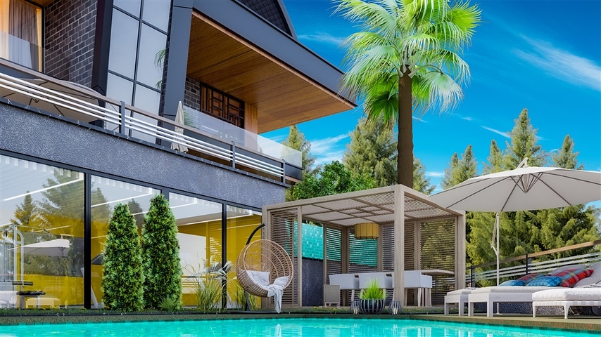 4+2 Villen mit atemberaubenden Aussichten in der Gegend von Kargicak 