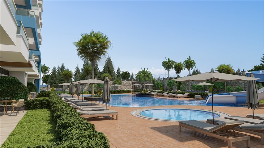 Wohnung mit Meerblick in einer malerischen Gegend von Alanya