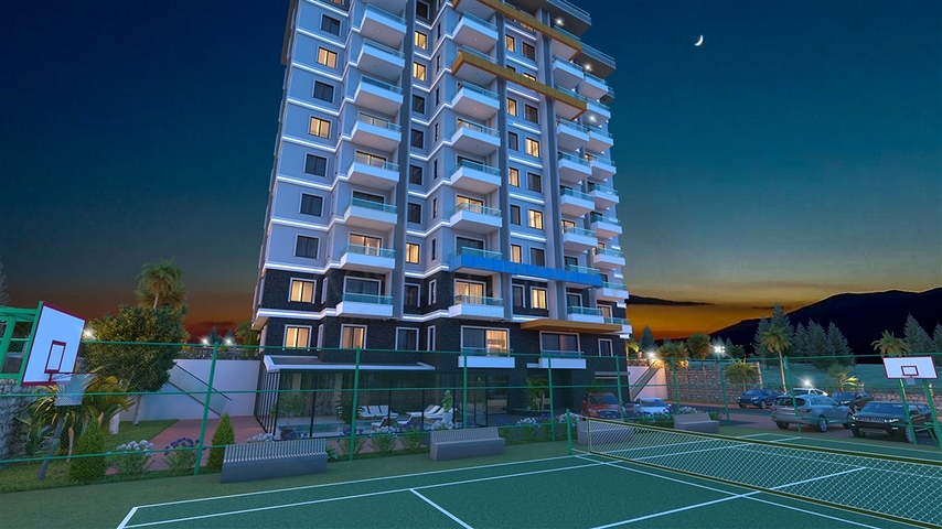 Wohnung mit Meerblick in einer malerischen Gegend von Alanya