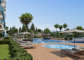 Wohnung mit Meerblick in einer malerischen Gegend von Alanya