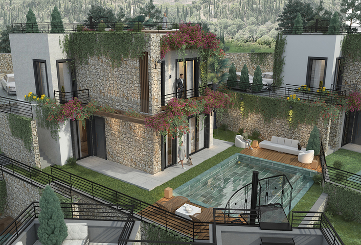 Boutique-Projekt ist ein Familienkonzept, umgeben von Natur.