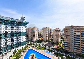 1+1 Apartment in einem Komplex mit Hotelinfrastruktur im Stadtteil Mahmutlar